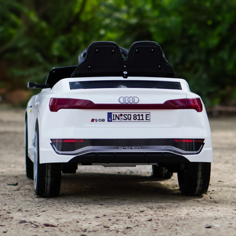 Ride-on electric car, Audi SQ8, 70W, 12V, soft EVA wheels and seat with ecological leather, white [8]