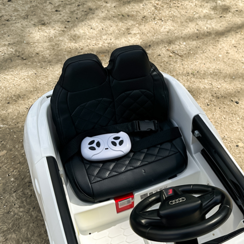 Ride-on electric car, Audi SQ8, 70W, 12V, soft EVA wheels and seat with ecological leather, white [13]