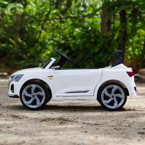 Ride-on electric car, Audi SQ8, 70W, 12V, soft EVA wheels and seat with ecological leather, white [6]