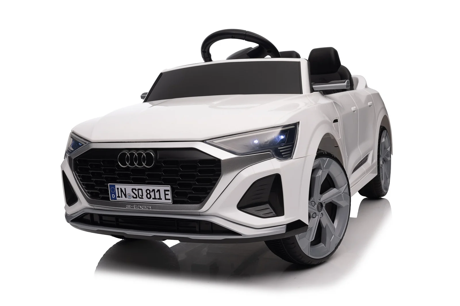 Licensed Ride On cars - Ride-on electric car, Audi SQ8, 70W, 12V, soft EVA wheels and seat with ecological leather, white