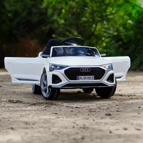Ride-on electric car, Audi SQ8, 70W, 12V, soft EVA wheels and seat with ecological leather, white [1]