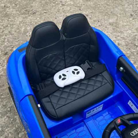 Masinuta electrica copii, Audi SQ8, 70W, 12V, roti moi EVA si scaun tapitat cu piele ecologica, albastra [15]