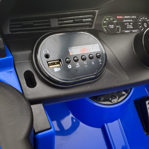 Masinuta electrica copii, Audi SQ8, 70W, 12V, roti moi EVA si scaun tapitat cu piele ecologica, albastra [18]