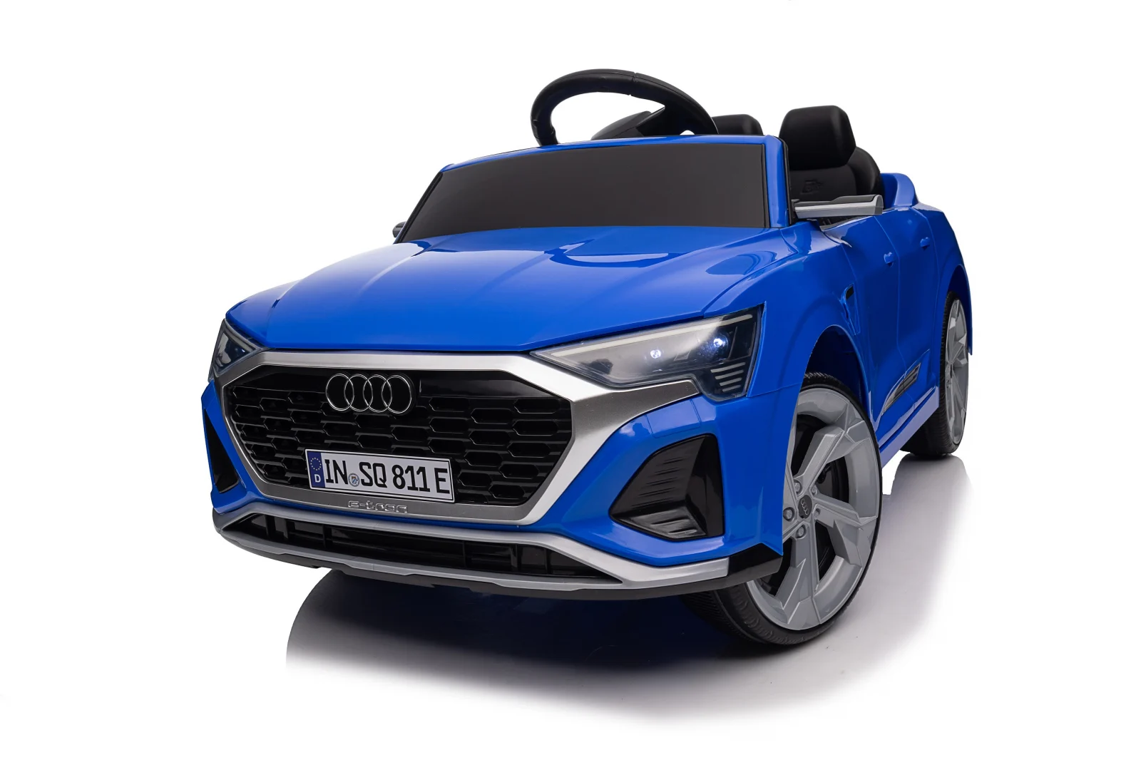 Licensed Ride On cars - Ride-on electric car, Audi SQ8, 70W, 12V, soft EVA wheels and seat with ecological leather, blue