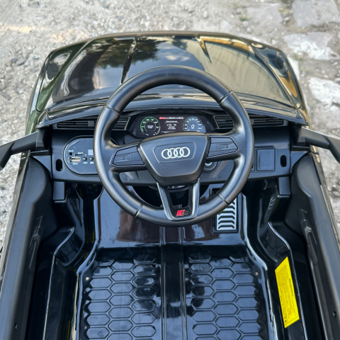 Ride-on electric car, Audi SQ8, 70W, 12V, soft EVA wheels and seat with ecological leather, black [14]