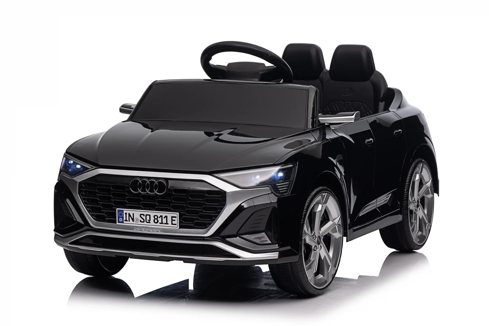 Licensed Ride On cars - Ride-on electric car, Audi SQ8, 70W, 12V, soft EVA wheels and seat with ecological leather, black