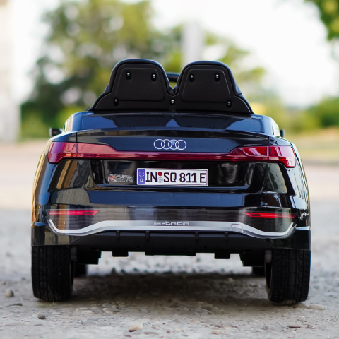 Ride-on electric car, Audi SQ8, 70W, 12V, soft EVA wheels and seat with ecological leather, black [8]