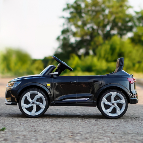Ride-on electric car, Audi SQ8, 70W, 12V, soft EVA wheels and seat with ecological leather, black [6]