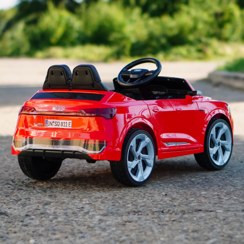 Ride-on electric car, Audi SQ8, 70W, 12V, soft EVA wheels and seat with ecological leather, red [9]
