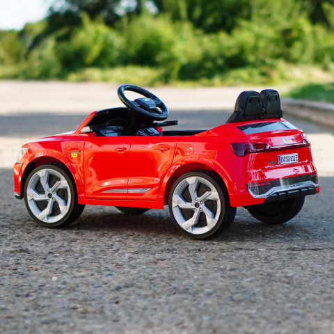 Ride-on electric car, Audi SQ8, 70W, 12V, soft EVA wheels and seat with ecological leather, red [6]