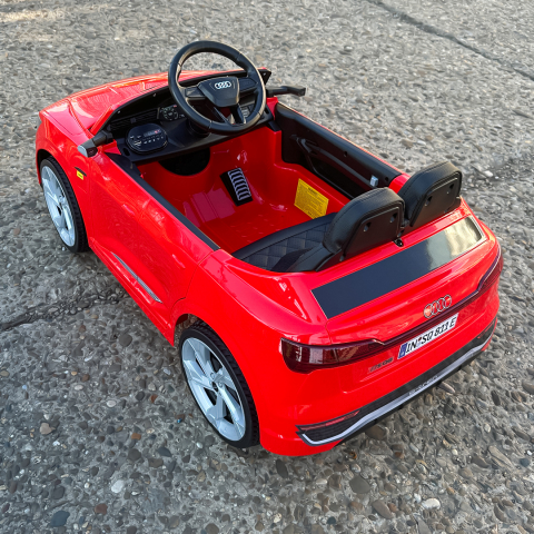 Ride-on electric car, Audi SQ8, 70W, 12V, soft EVA wheels and seat with ecological leather, red [12]