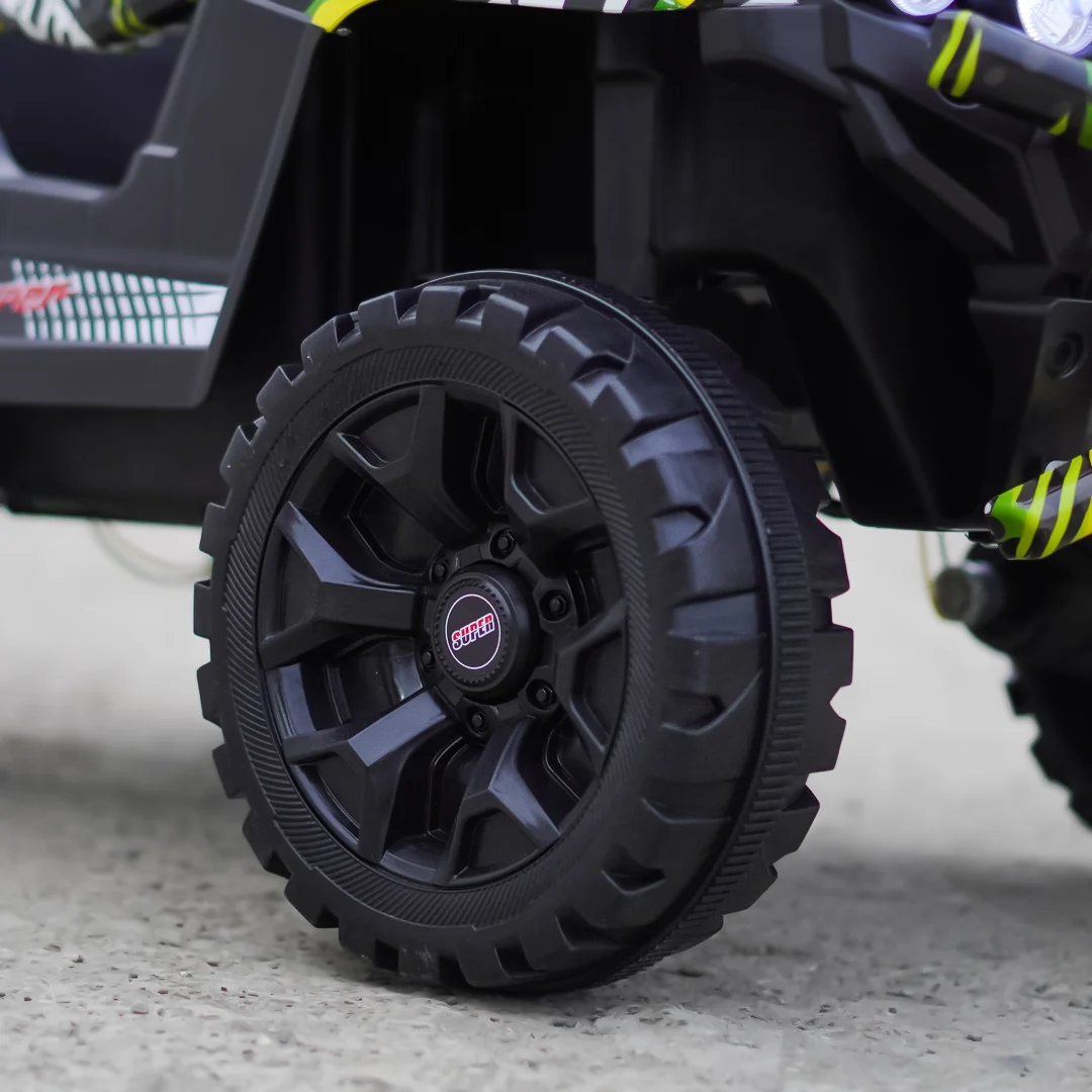 Electric Ride-On Car for Kids CAPE-X 4x4, 100W, 12V, Upholstered Seat, Graffiti Green [5]