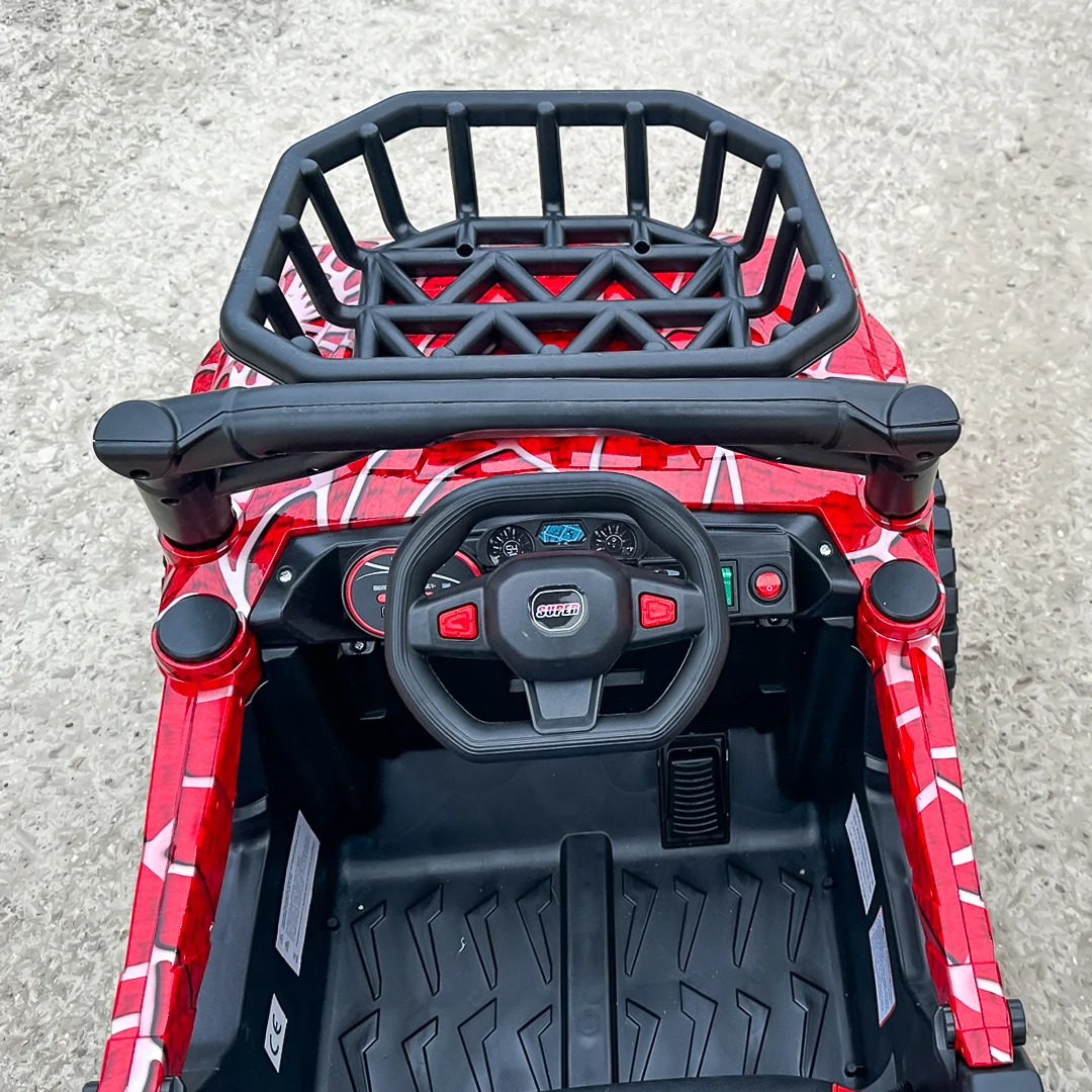 Electric Ride-On Car for Kids CAPE-X 4x4, 100W, 12V, Upholstered Seat, red Spider [10]