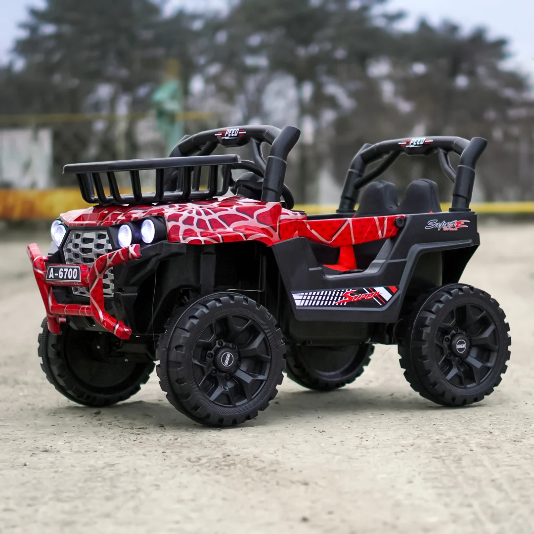 Electric Ride-On Car for Kids CAPE-X 4x4, 100W, 12V, Upholstered Seat, red Spider [7]