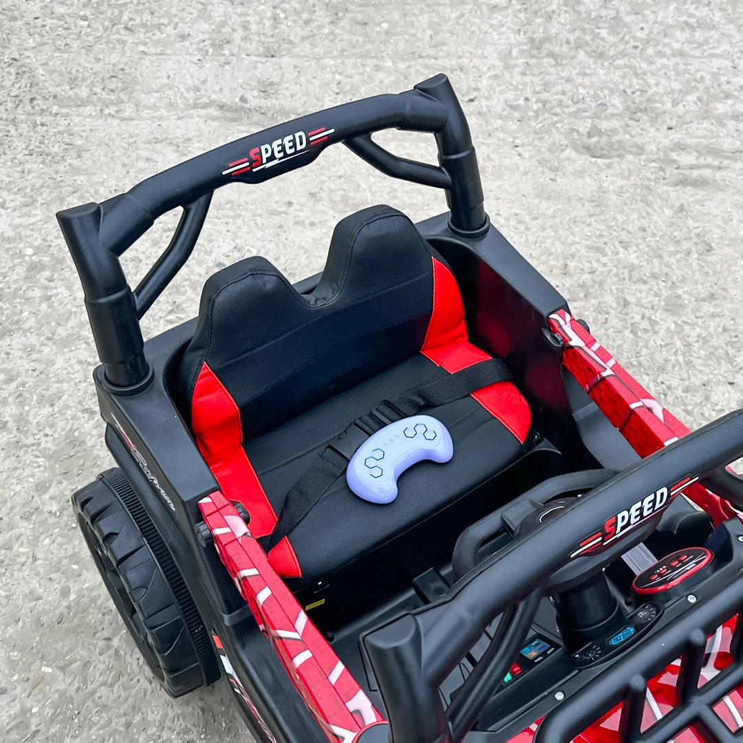 Electric Ride-On Car for Kids CAPE-X 4x4, 100W, 12V, Upholstered Seat, red Spider [6]