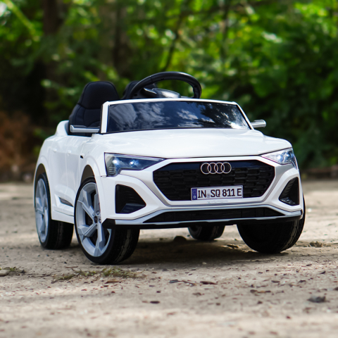 Licensed electric ride-on car for children Audi SQ8, remote control included, 70W, 12V, standard, white [2]