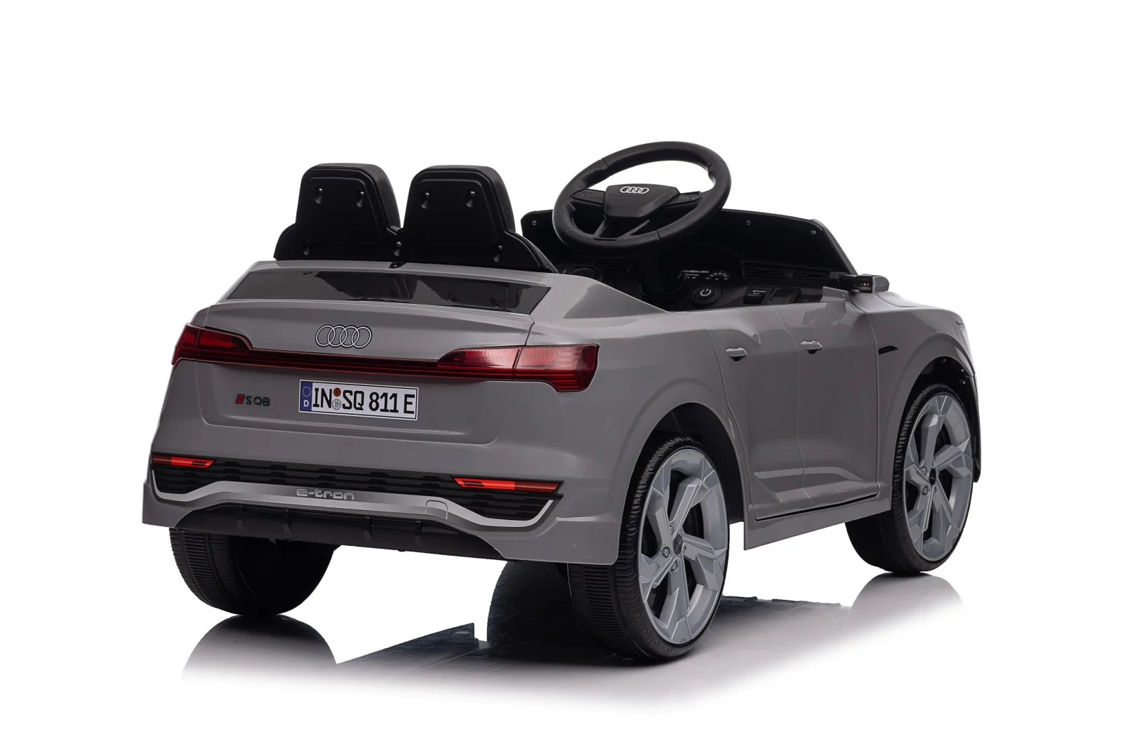 Licensed electric ride-on car for children Audi SQ8, remote control included, 70W, 12V, standard, gray [5]