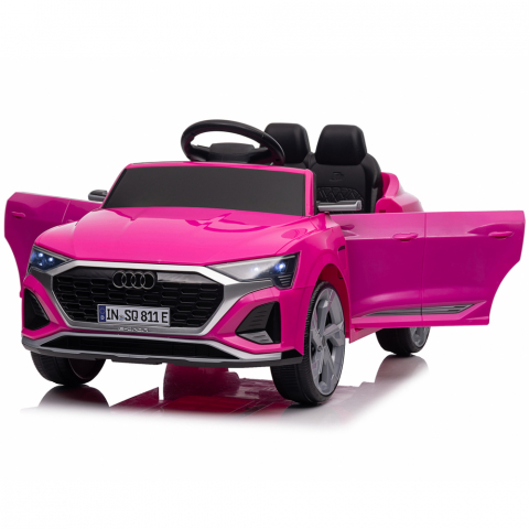 Electric Ride-On cars - Licensed electric ride-on car for children Audi SQ8, remote control included, 70W, 12V, standard, pink