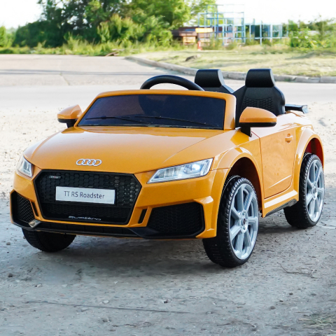 Masinuta electrica copii cu licenta Audi TTRS Roadster, 70W 12V, echipare standard, galbena [11]