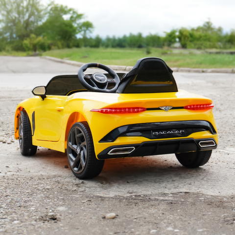 Lincesed ride-on car for children Bentley Bacalar, 4x4, 120W, 12V, Premium, yellow [7]