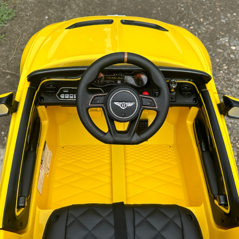 Lincesed ride-on car for children Bentley Bacalar, 4x4, 120W, 12V, Premium, yellow [14]