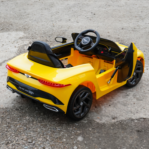 Lincesed ride-on car for children Bentley Bacalar, 4x4, 120W, 12V, Premium, yellow [5]