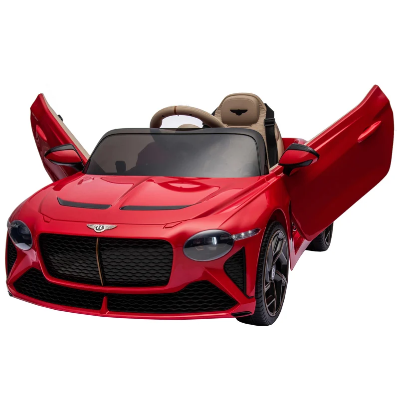 Electric Ride-On cars - Lincesed ride-on car for children Bentley Bacalar, 4x4, 120W, 12V, Premium, red