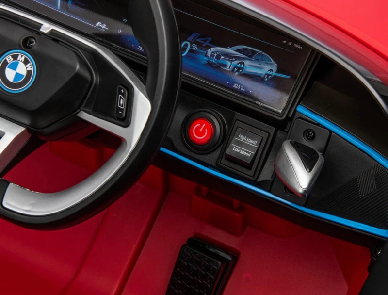 Licensed ride-on car for children BMW I4, bluetooth, 70W, 12V, Premium, red [14]