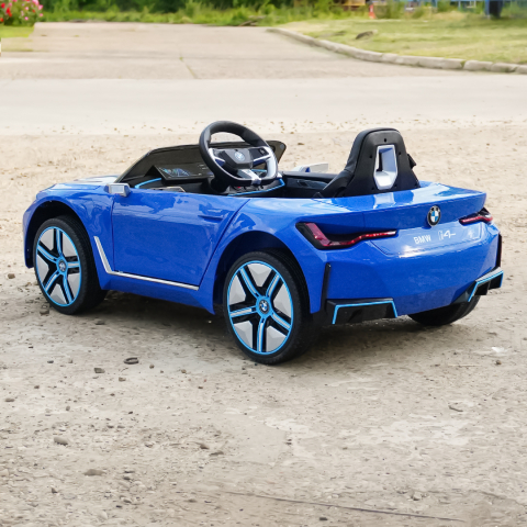 Masinuta electrica copii cu licenta BMW I4, bluetooth, 70W, 12V, Premium, albastru [7]