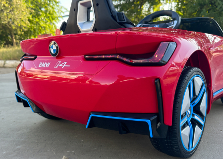 Licensed ride-on car for children BMW I4, bluetooth, 70W, 12V, Premium, red [10]