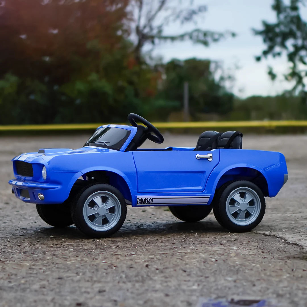 Kids Electric Ride-On Car, Ford Shelby GT350, 24V 800W, Premium Edition, 2-Seater, Blue [1]