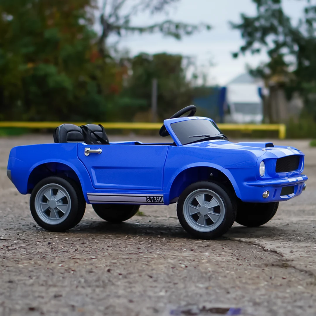 Kids Electric Ride-On Car, Ford Shelby GT350, 24V 800W, Premium Edition, 2-Seater, Blue [7]