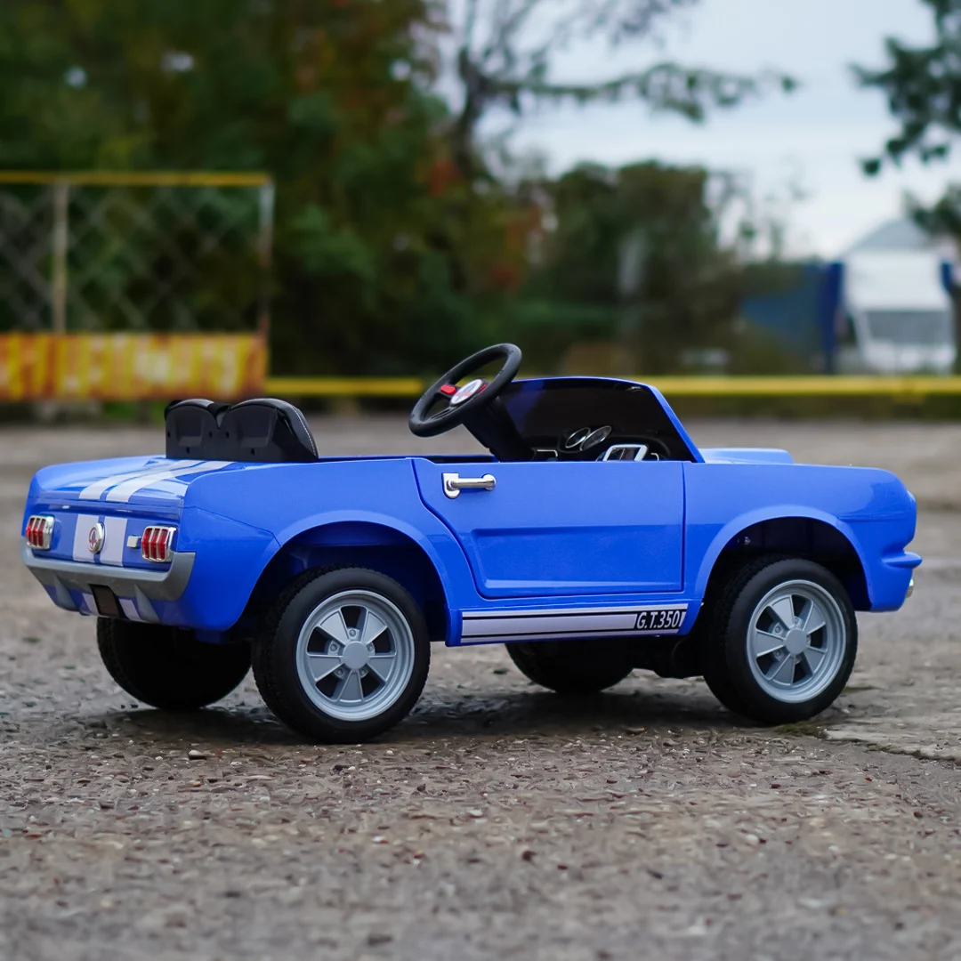 Kids Electric Ride-On Car, Ford Shelby GT350, 24V 800W, Premium Edition, 2-Seater, Blue [2]