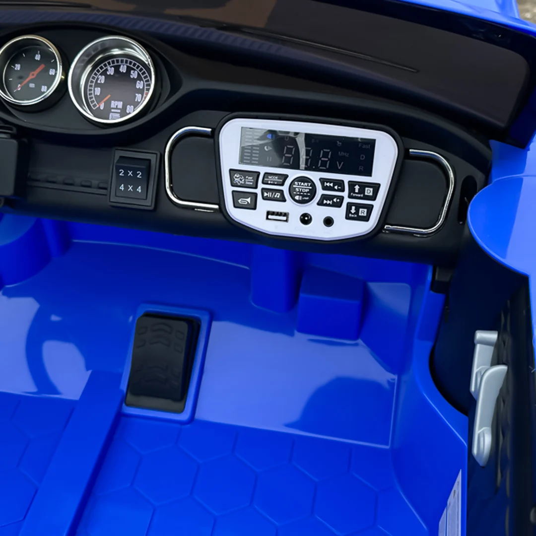 Kids Electric Ride-On Car, Ford Shelby GT350, 24V 800W, Premium Edition, 2-Seater, Blue [8]