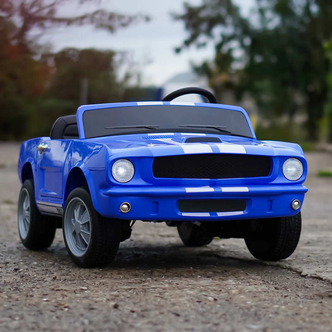 Kids Electric Ride-On Car, Ford Shelby GT350, 24V 800W, Premium Edition, 2-Seater, Blue [10]