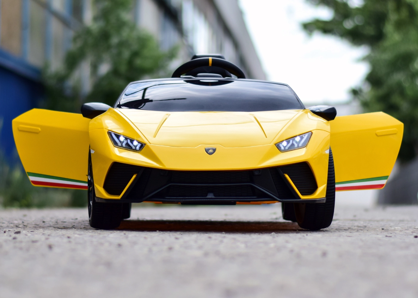 Masinuta electrica copii, Lamborghini Huracan, 4x4, 120W, 12V, galbena [1]