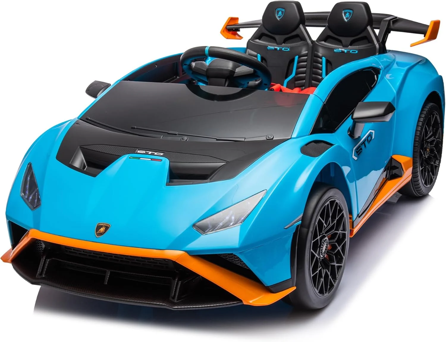 Licensed Ride On cars - Lamborghini Huracan STO Kids Electric Car – 12V, 220W, Drift Mode, Premium Features, blue