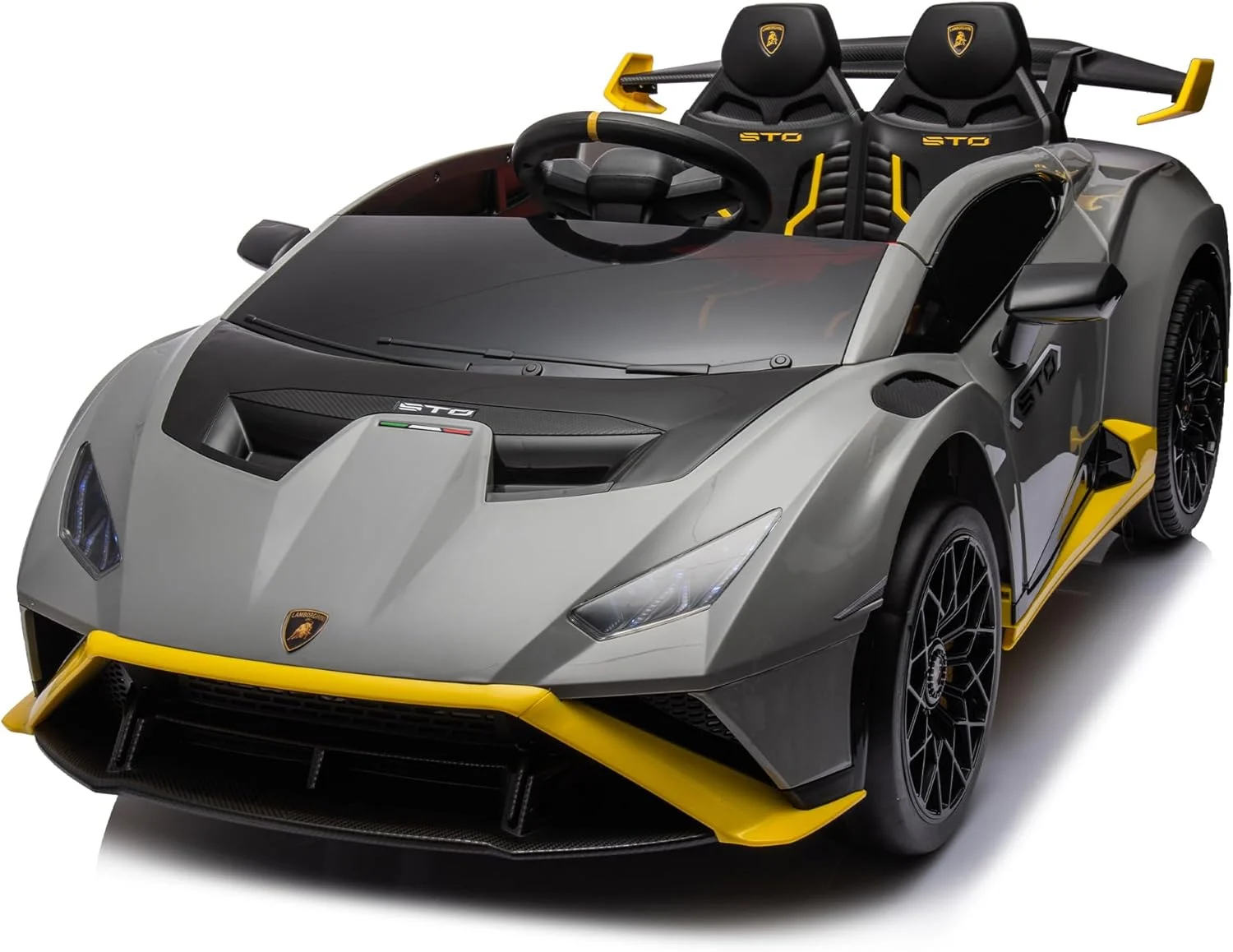 Electric Ride-On cars - Lamborghini Huracan STO Kids Electric Car – 12V, 220W, Drift Mode, Premium Features, gray