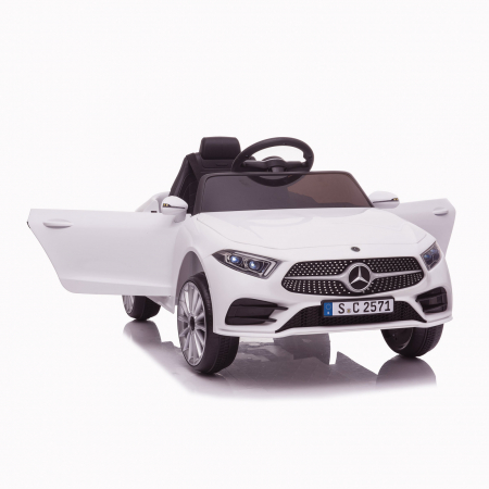 Electric Ride-On cars - Children's licensed ride on car Mercedes CLS350, 50W, 12V, PREMIUM, white