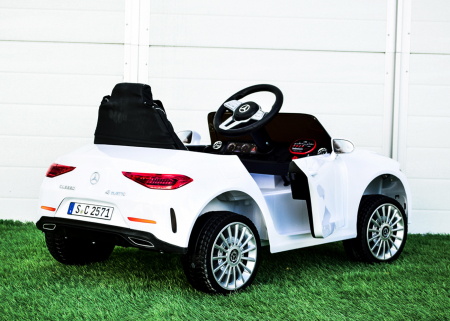 Children's licensed ride on car Mercedes CLS350, 50W, 12V, PREMIUM, white [3]