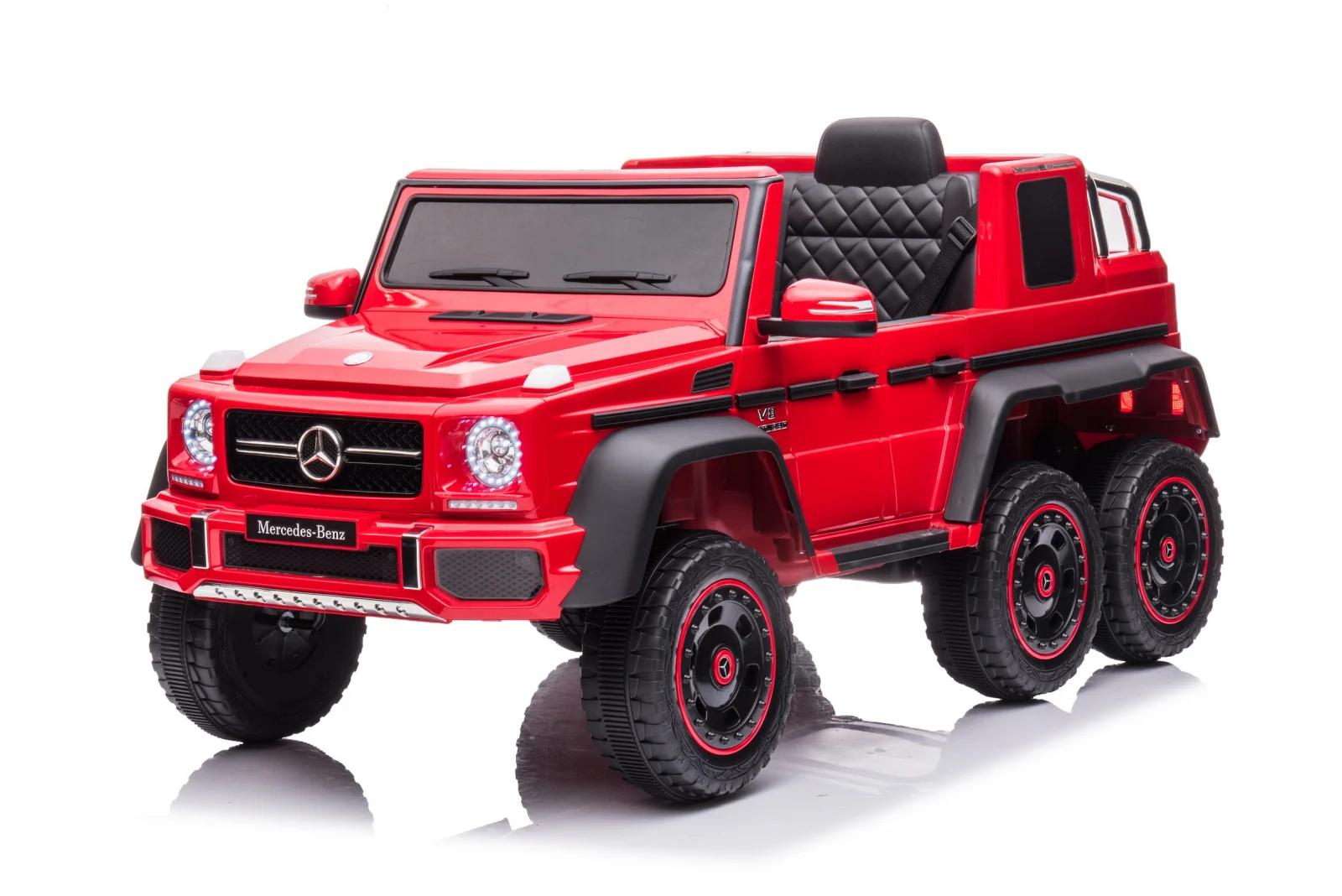 Electric Ride-On cars - Licensed ride-on car for children Mercedes G63 6x6, 400W, 24V, premium, red