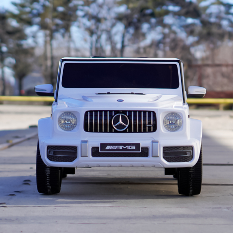 Masinuta electrica copii Mercedes G63 XXL, cu 2 locuri, 4x4, 180W 12V, premium, alba [1]