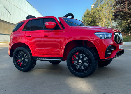 Licensed ride on car for children Mercedes M-class, 4x4, 140W, 12V-10Ah, premium, red [3]