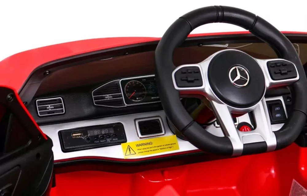 Licensed ride on car for children Mercedes M-class, 4x4, 140W, 12V-10Ah, premium, red [15]