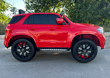 Licensed ride on car for children Mercedes M-class, 4x4, 140W, 12V-10Ah, premium, red [6]