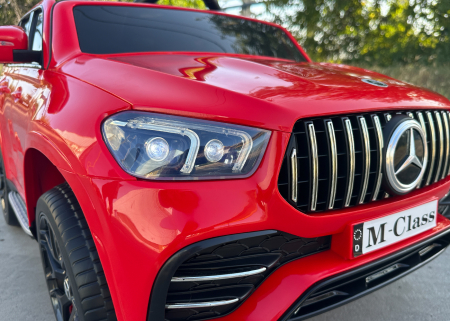 Licensed ride on car for children Mercedes M-class, 4x4, 140W, 12V-10Ah, premium, red [8]