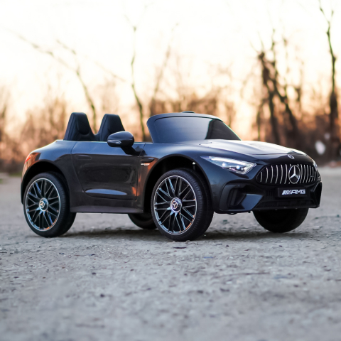 Licensed ride-on car for children Mercedes SL63, 160W, 12V 10Ah, bluetooth, premium, black [4]