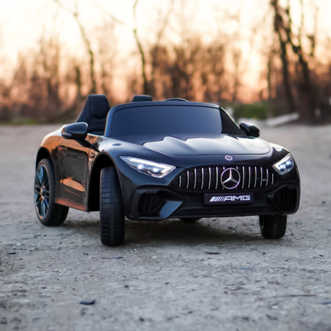 Licensed ride-on car for children Mercedes SL63, 160W, 12V 10Ah, bluetooth, premium, black [3]