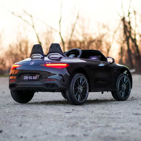 Licensed ride-on car for children Mercedes SL63, 160W, 12V 10Ah, bluetooth, premium, black [6]
