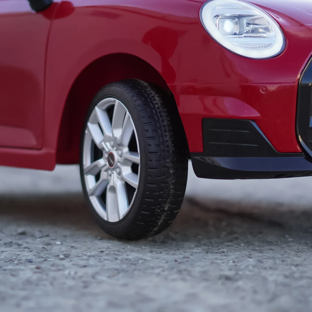 Masinuta electrica copii, Mini COOPER 90W 12V 7Ah, roti EVA, scaun tapitat, rosie [2]